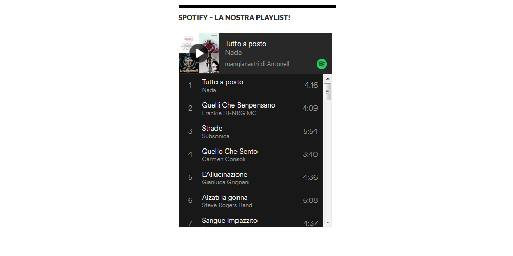 spotify mangianastri